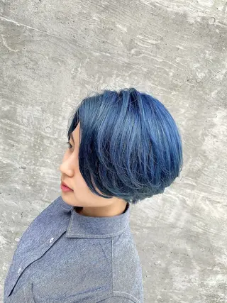 ショート カラー ゲーマー美容師 KENTOのヘアスタイル