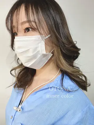 ロング カラー レイヤーカット 赤み消し　店長/大和のヘアスタイル