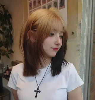 ミディアム カラー 池田 早希のヘアスタイル