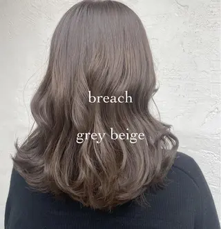 ミディアム カラー 顔周りカット 【オノザワリョウ】のヘアスタイル