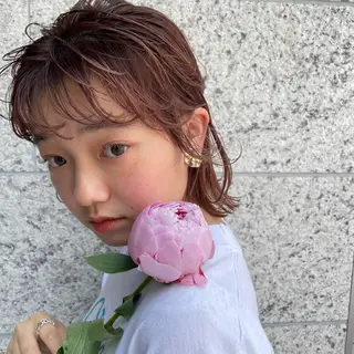 ミディアム レイヤー🍒ショート 🤎店長anju🪽のヘアスタイル