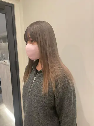 ロング カラー 渋谷 留菜のヘアスタイル