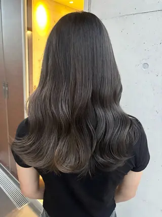 ロング カラー 心美/ブリーチなし 透明感カラーのヘアスタイル