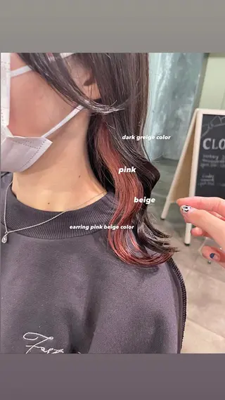 ミディアム カラー パーマ ヘアアレンジ メンズ ネイル マツエク・マツパ 透明感カラー・レイヤ ー🎀amika🎀のヘアスタイル