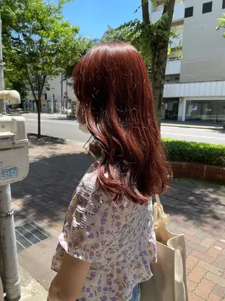 ミディアム カラー ♡tomo♡ 岐阜レイヤーカットのヘアスタイル