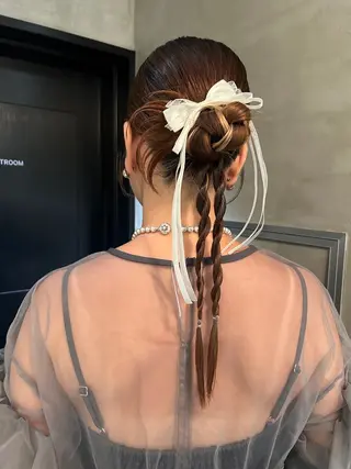 セミロング ヘアアレンジ デザイン/アレンジ ❤︎イシイレイのヘアスタイル
