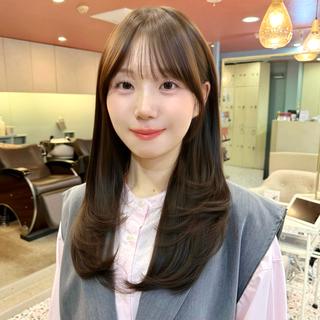 ロング カラー 🎀【韓国ヘア】 🎀田中 華澄のヘアスタイル
