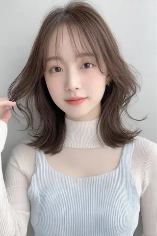 ミディアム カラー 🍒モテ暖色カラー × うる艶✧ ゆなのヘアスタイル