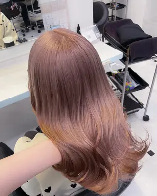 セミロング カラー 【美髪矯正/絹髪】 🎀hinano🎀のヘアスタイル
