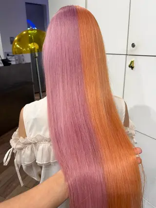 ロング ブリーチ/ダブルカラ ー🍀mizukiのヘアスタイル