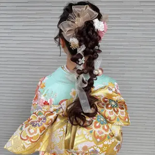 ヘアアレンジ ヘアセット/レイヤー 赤み消し/はるかのヘアスタイル