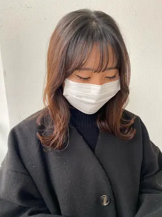 ミディアム LUVISM新潟🎀 透明感カラー/ミユのヘアスタイル