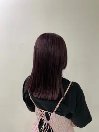 ミディアム カラー こころ🎀/ ボブ、透明感カラーのヘアスタイル