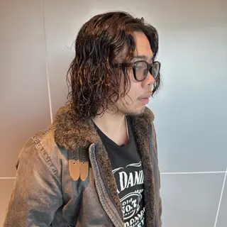 セミロング パーマ メンズ 🔥メンズ特化/ パーマ＆カット🌀のヘアスタイル