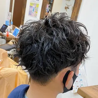 パーマ メンズ 原田 涼矢のヘアスタイル