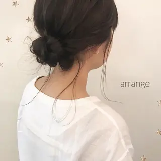 ミディアム ヘアアレンジ 市川 千夏のヘアスタイル