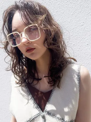 セミロング カラー ACRO 梅田店のヘアスタイル