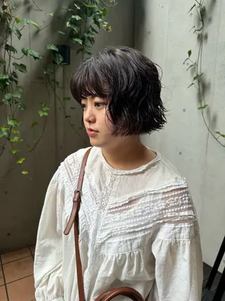 ショート パーマ ボブ/ショート 吉田竣のヘアスタイル