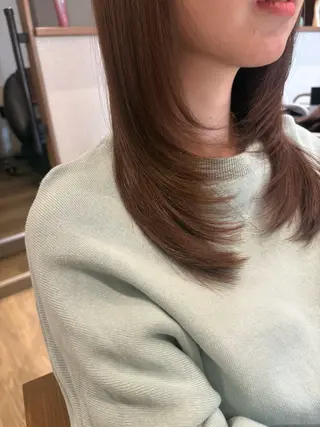 セミロング カラー 韓国風ヘア🤍/頭皮 ケア🫧 Chikaのヘアスタイル
