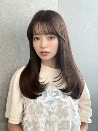 ロング さくら/似合わせレ イヤー/艶カラー🖤のヘアスタイル