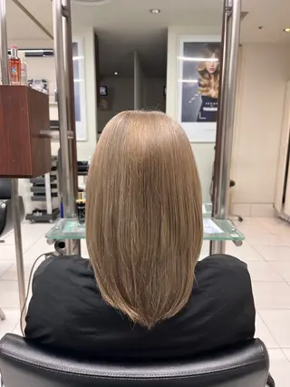 セミロング カラー 小野 達己のヘアスタイル