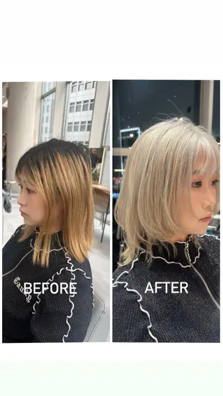 セミロング カラー kako ショート ボブのヘアスタイル