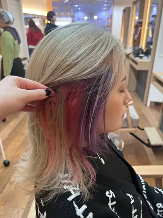 ミディアム カラー ✂︎HITOMI✂︎ 副店長のヘアスタイル