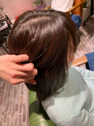 セミロング カラー 韓国スタイル🇰🇷 annaのヘアスタイル