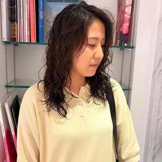セミロング パーマ 🫯パーマ/艶カラー /似合わせ ヤギ🫯のヘアスタイル