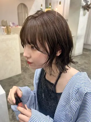 ショート カラー パーマ Terve. 赤松 メイのヘアスタイル