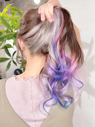ロング カラー ヘアアレンジ 代表 KANZOのエステ・リラクイメージ