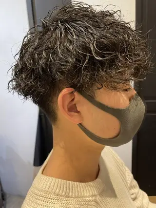 ショート メンズ パーマ メンズ特化 TAKE高崎のヘアスタイル