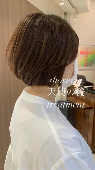 ショート カラー 似合わせカラー/艶 髪質改善/ヨシザキのヘアスタイル
