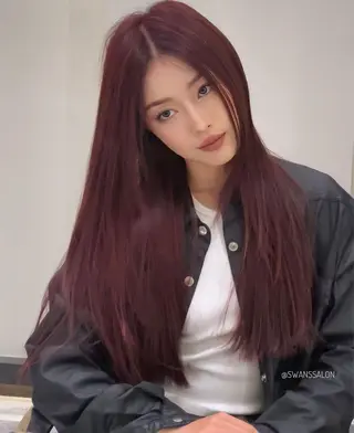 ロング カラー 🤍韓国大人っぽ ベージュMAI🤍のヘアスタイル