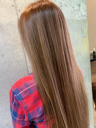 ロング カラー 天野 開のヘアスタイル