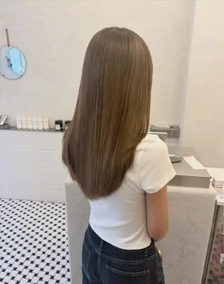ロング リン🔔ボブ cut まろやかベージュ🤎のヘアスタイル