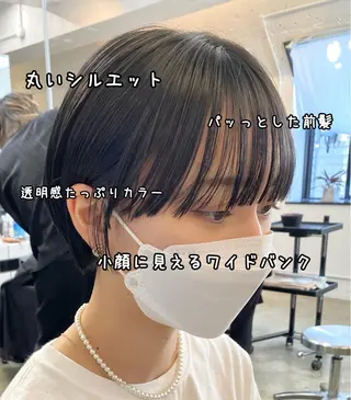 ショート カラー 白髪ぼかし/ショート /ミニボブだいじのヘアスタイル