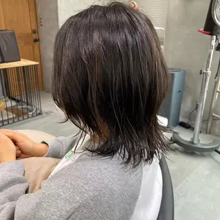 ミディアム パーマ ウルフ レイヤー パーマ🪐MANAのヘアスタイル