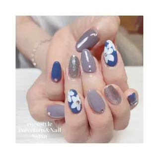 ミディアム ネイル 🐾enen style 🐾のネイルデザイン