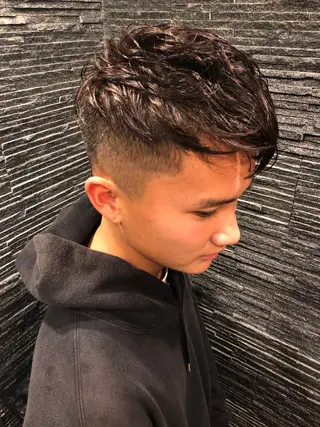 ショート パーマ メンズ 木村 りきのヘアスタイル