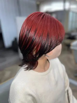 ミディアム カラー 岡山ハイトーン・ ルーツカラー/こもものヘアスタイル