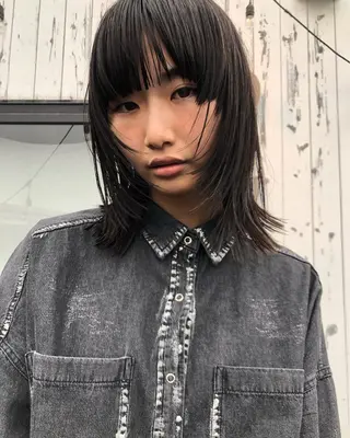 ミディアム カラー デザインカット🎨 ボブおざきのヘアスタイル