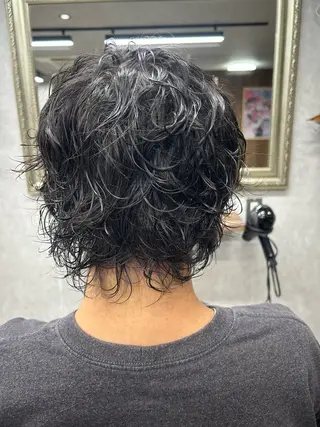 ショート パーマ メンズ Lien 深井店のヘアスタイル