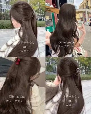 ロング カラー 藤原 ゆあのヘアスタイル