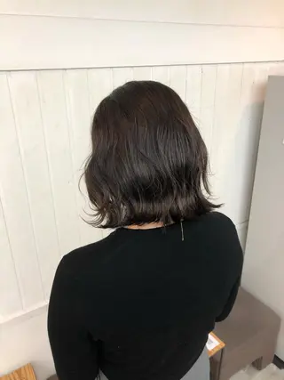 ミディアム カラー ヘアアレンジ JURI🤎 ワンカールレイヤーのヘアスタイル