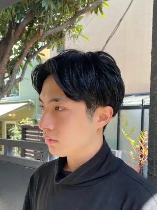 ミディアム メンズ ♤メンズ✖️パーマ♧ 第十 和博のヘアスタイル