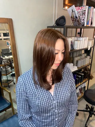 ミディアム カラー ruup  Aru みさきのヘアスタイル