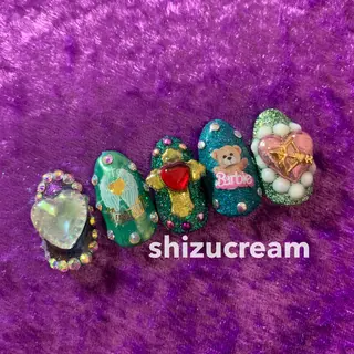 ネイル shizucream 痛デコネイル専門のネイルデザイン