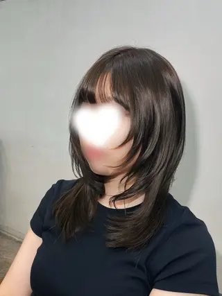 セミロング レイヤー/デジパ SAKIのヘアスタイル