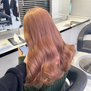 ロング カラー ヘアアレンジ ピンク・ベージュ🩰 カラー🫧とらのヘアスタイル